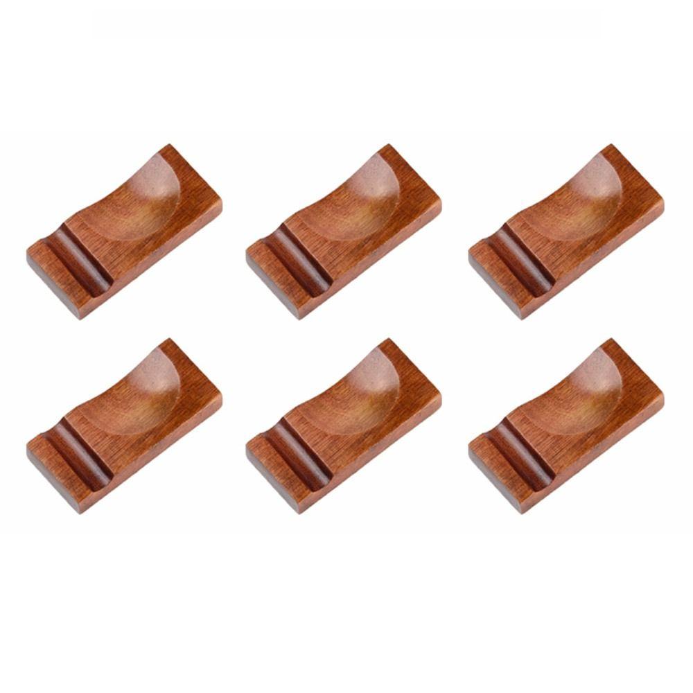 6Pcs Japanese Style Fork Wooden Chopstick Rest Chopstick Holder Kitchen Tableware Chopstick Pillow