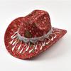 Roll Up Brim Western Style Cowboy Hat Fashion Party Dress Fedora Hat Festival Costume Party Play Cowgirl Hat