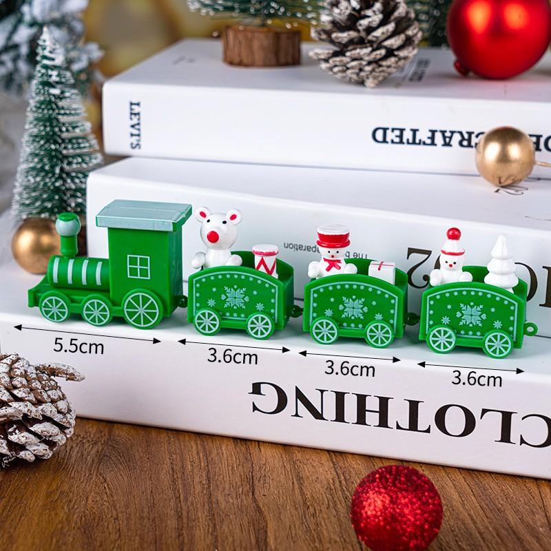 Ornamento natalizio Plasti Train Decorazione natalizia per la tavola di casa 2023 Regali di Natale Noel Natal Navidad Felice Anno Nuovo 2022