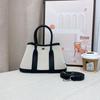 2024 Large Capacity Canvas and Cowhide Tote Bag for Women