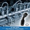 A ABSOPRO Female Flare Reducer Hose Fitting Adapter TF-1001-AN10 45° Fuel Line Connector with Aluminum O-Ring Black