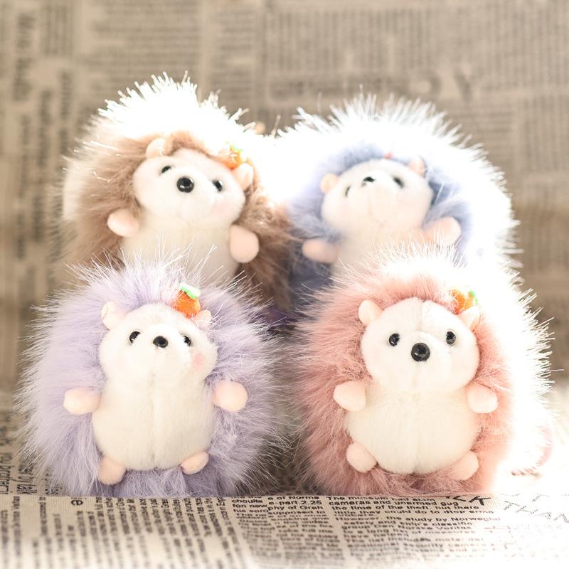 1Pcs Cute And Charming Adorable Animal Pendant Cartoon Hedgehog Doll Keychain Gentle Stuffed Plush Toy Home Decoration Children Present Designed For