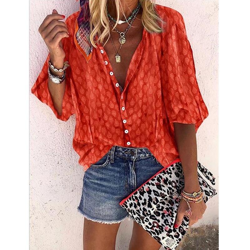Spring Autumn Women Blouses Button Boho Ruffle Long Full Sleeve Casual Chiffon Big Large Plus Sizes Tops Shirts