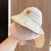 Summer Wide Brim Sun Hat for Kids - Cute Mesh Sun Protection Hat with Shawl