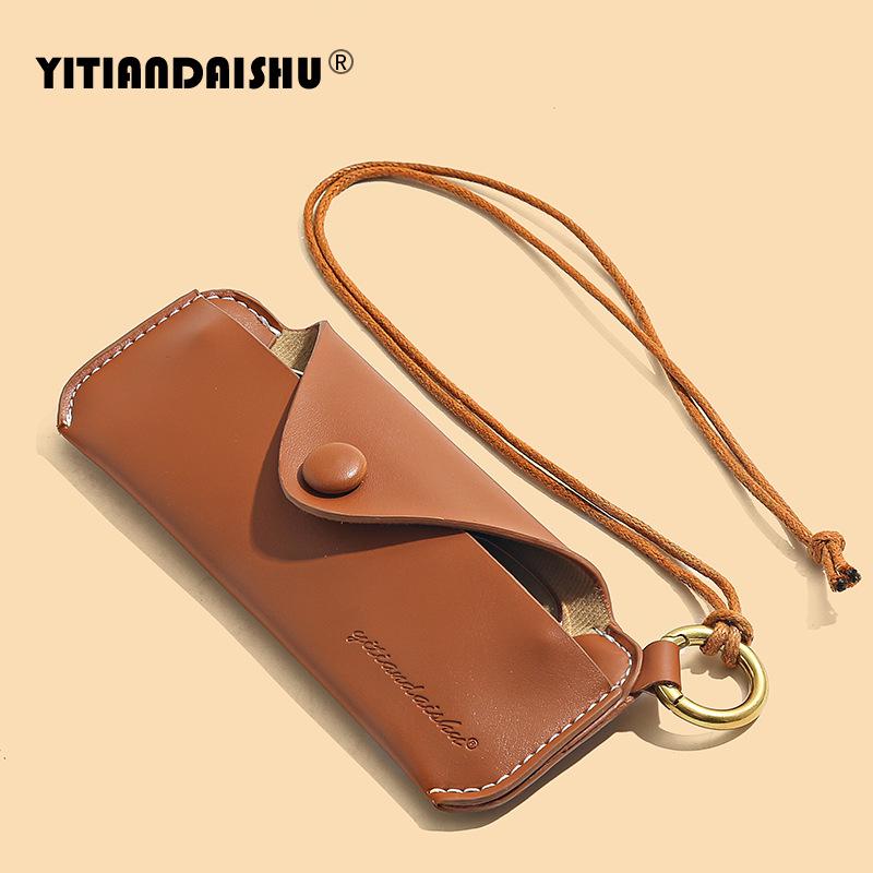 

Минималистичный чехол для очков из ПУ кожи для мужчин и женщин - Портативная модная сумка для хранения