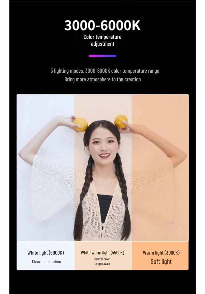 Yingkexi Mini RGB DSLR Camera Fill Light for Photography & Live Streaming
