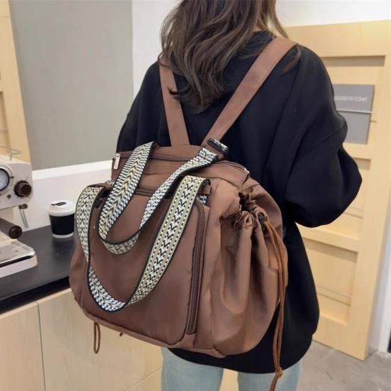 Multifunktionell reseorganisatörsväska för kvinnor 4-i-1 Stor kapacitet Tote Ryggsäck med 15 fickor Bärbar Crossbody Axelväska för Resa Strand