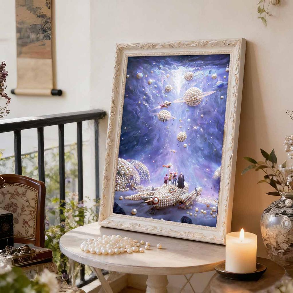 DIY Diamond Art Pearl Painting Kit for Adults,  Universe Special Shaped Pearl Art Painting Wall for Home Office Decor Handmade Gift