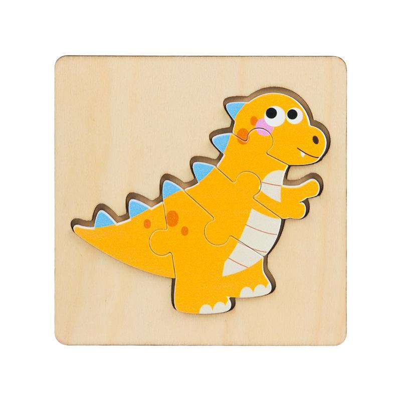 Wooden 3D Geometric Puzzle for Toddlers: Early Education Toy for Ages 1-3