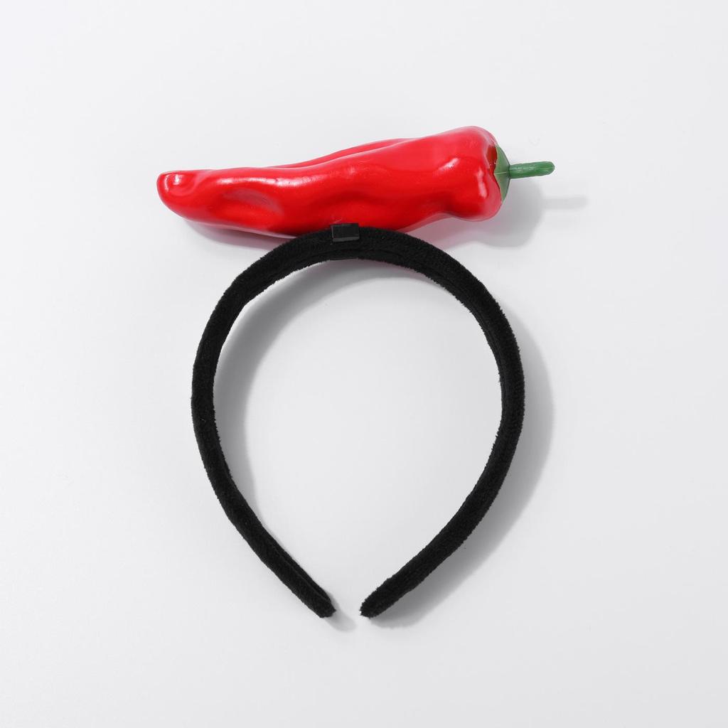 Creative 3D Vegetable Headbands: Carrot, Pepper, Eggplant, Green Vegetable Hair Accessories for Women