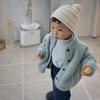 Korean Children's Clothing Winter Boys Girls Color Coat Plus Velvet Padded Jackets