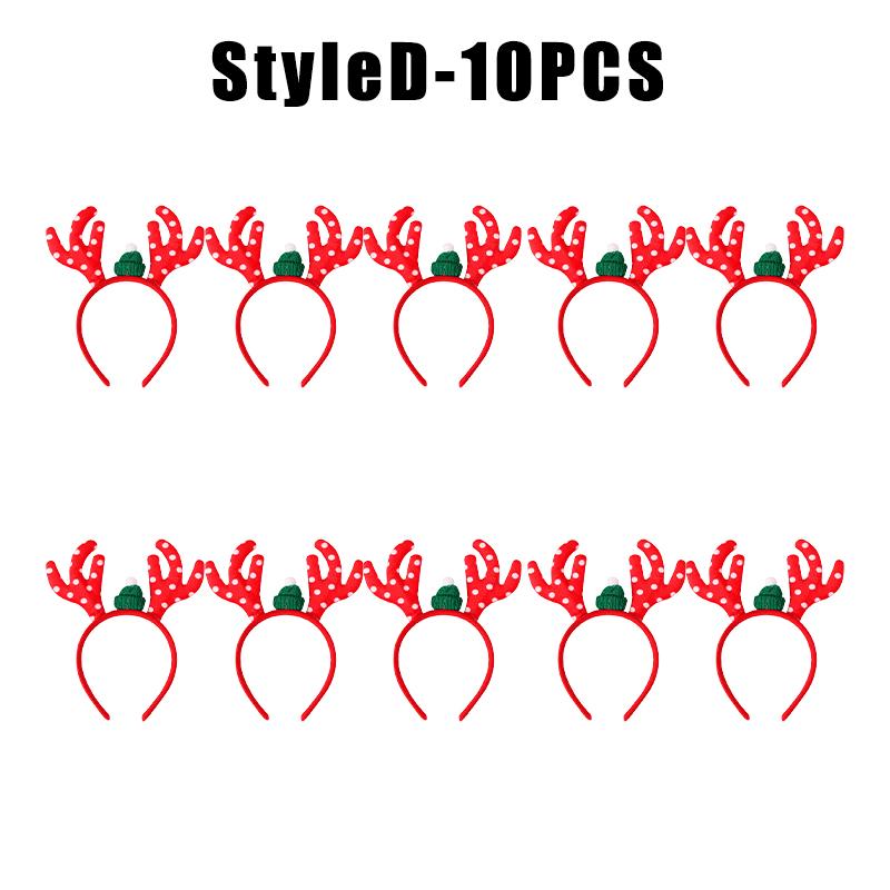 Christmas Reindeer Headband with Bow for Women Cute Cartoon Antlers Hair Clip Funny Photo Props Party Festival Decor Accessories