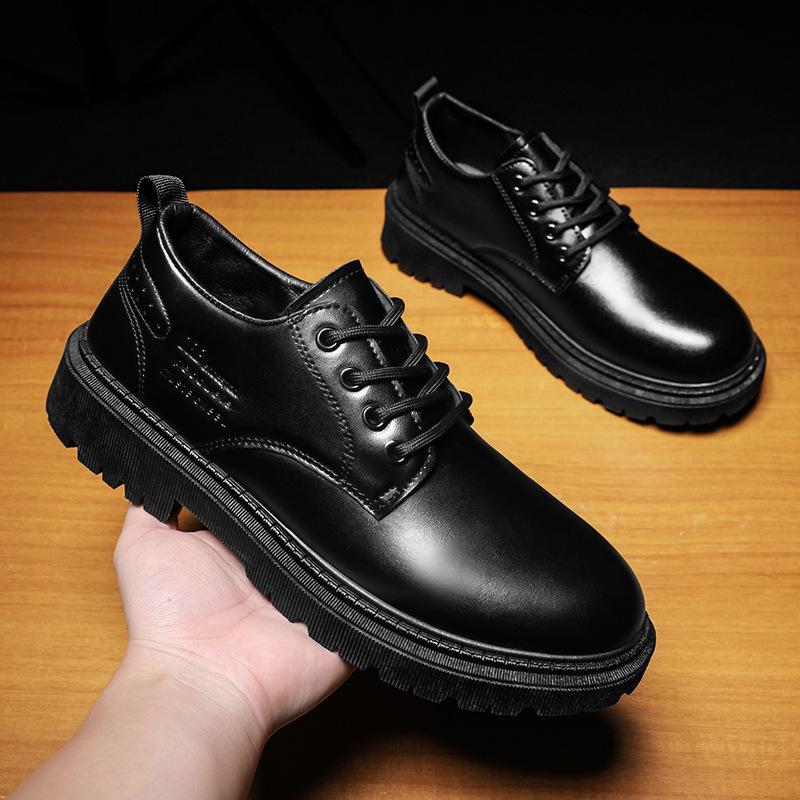 

Весенние ботинки Martin в британском стиле, деловые, свадебные, для жениха, кожаные туфли, мужские, дышащие, повседневные, маленькие кожаные туфли 44