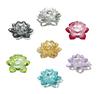 Lotus Flower Candle Crystal Colored Candle Candlestick Stand, Glass, Holder, (Transparent)