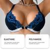 Zeriluna Rhinestone Lace Push-Up Lingerie Set: Enhancing Bust and Silhouette.