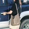 European and American style haute couture version hand-sewn Evelyn bag first layer cowhide leather versatile mini bucket bag shoulder messenger bag