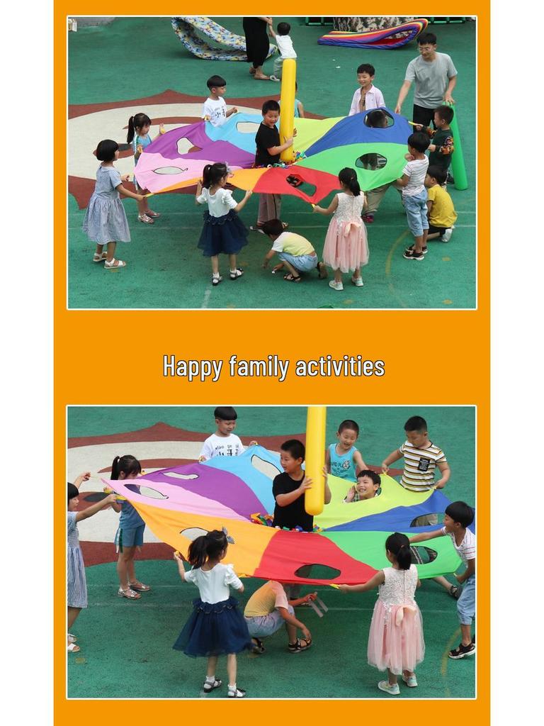 Rainbow Parachute Whack-a-Mole: Early Education Sensory Training for Parent-Child Outdoor Play