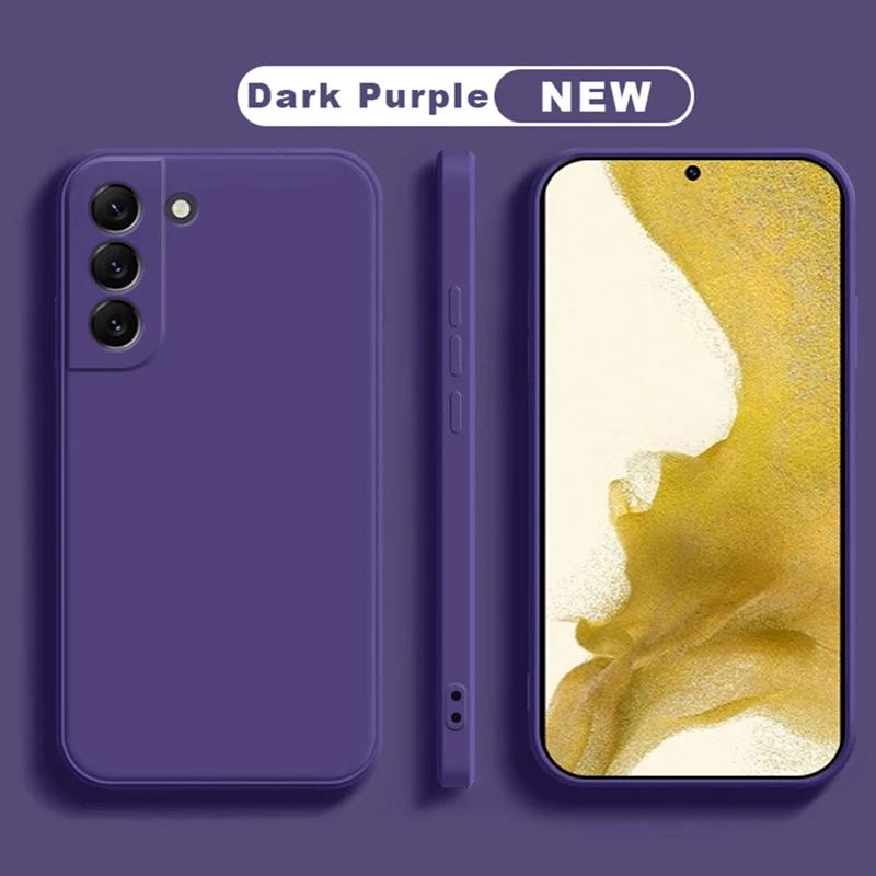 Flüssigsilikon Handyhülle für Samsung Galaxy S21 S22 S23 S24 S25 UItra Plus S23 S24 FE leicht farbenfroh Weiche Rückseite