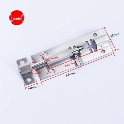 OIMG 4-inch Stainless Steel Door Latch Bolt