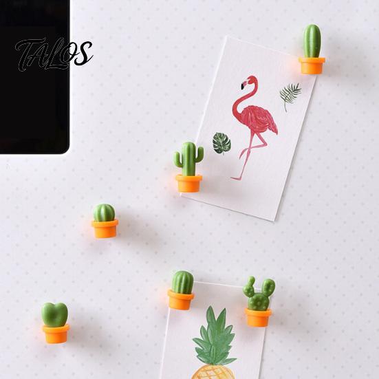 Magnetic Note Holders Mini 3D Cloud Refrigerator Magnet, Balloon Potted Cactus Fridge Magnet Set Decorative for Whiteboard Locker Door