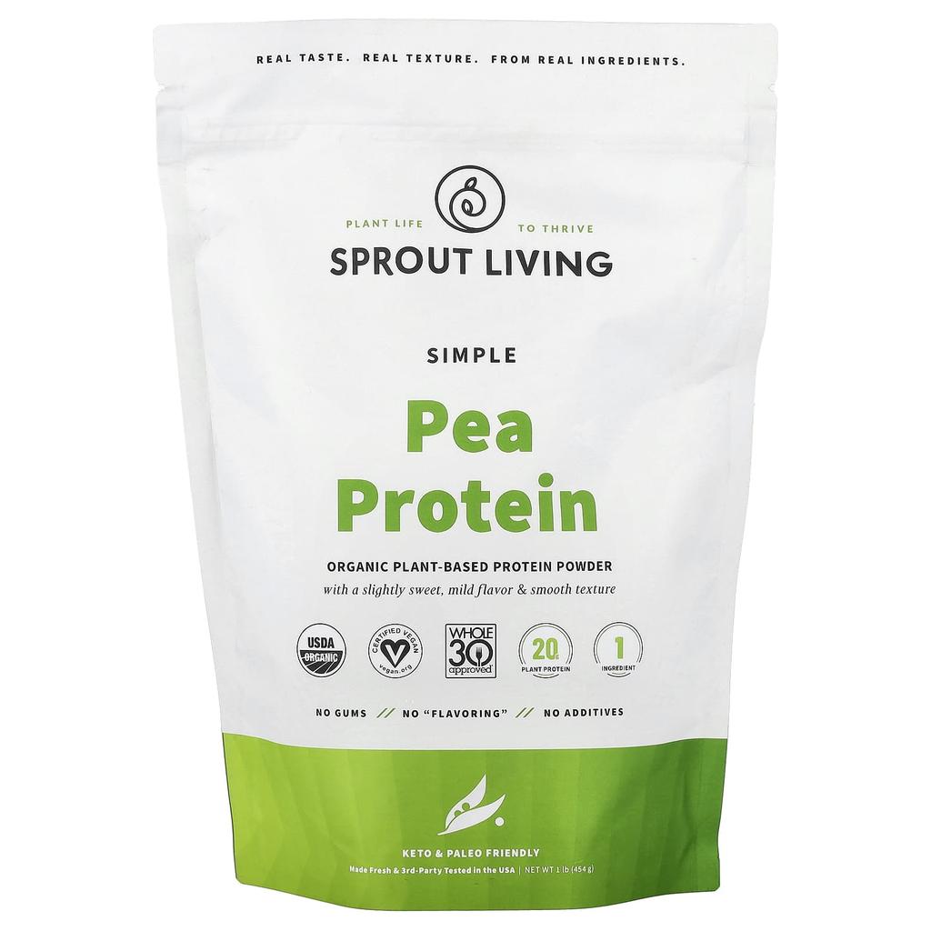 Simple, Organic Pea Protein, Unflavored, 454G (1Lb)