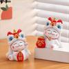 Kawaii Beckoning Cat Desktop Ornament Wealth Good Fortune Lucky Cat Sculpture Cute Figurine New Year Cat Statue Office