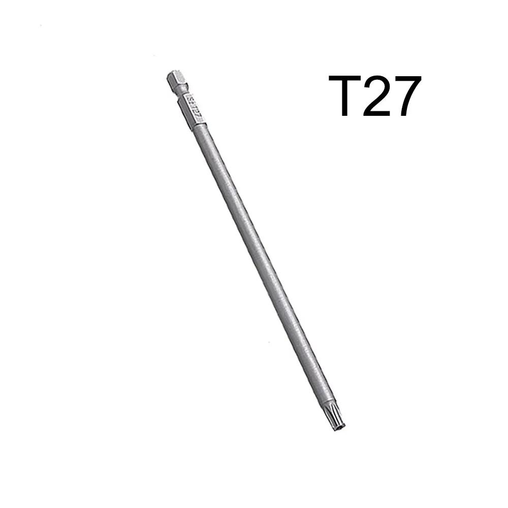 T6-T40 Magnetic Torx Screwdriver Bits Set Electric Screwdriver Head T6 T8 T9 T10 T15 T20 T25 T27 T30 T35 T40 75 100 150mm Length