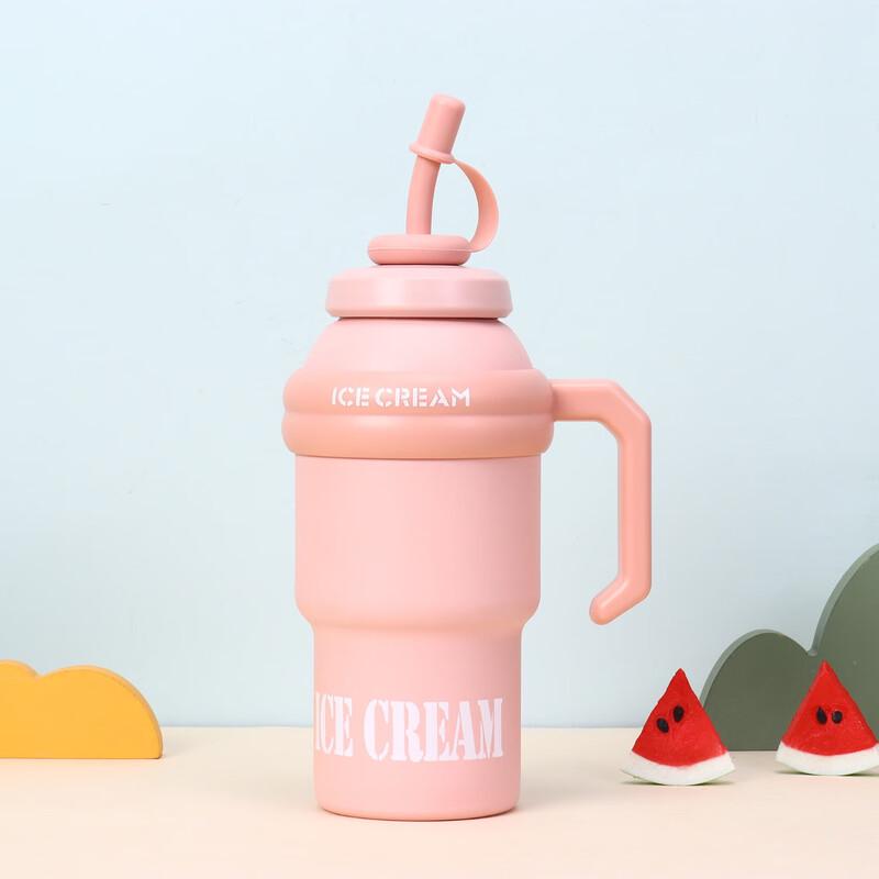 Large Capacity Insulated Tumbler with Straw