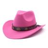 JYL TS DIY  Leather Cowboy Hat Outdoor Riding Cap Faux Leather