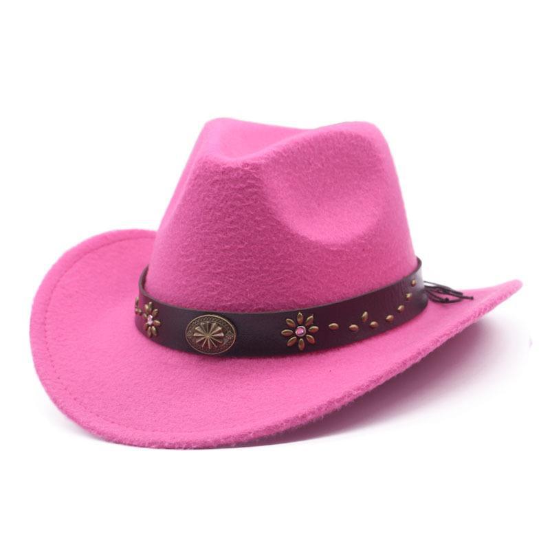 JYL TS DIY  Leather Cowboy Hat Outdoor Riding Cap Faux Leather