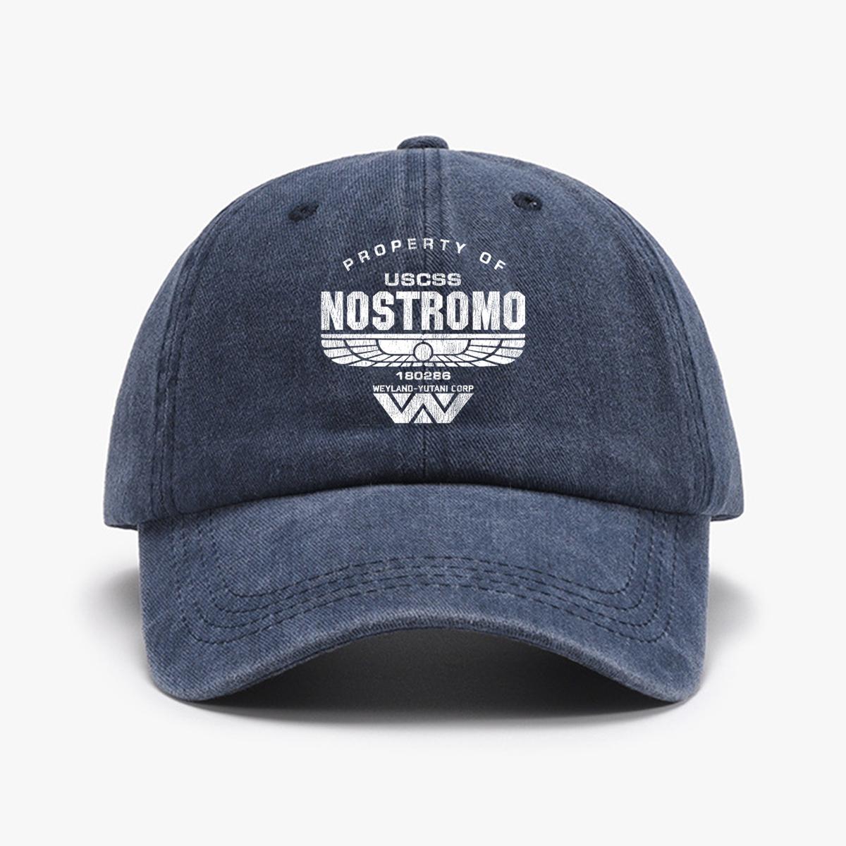 

1 шт. Бейсболка с принтом Nostromo Унисекс Ретро Выстиранная Потертая Солнцезащитная шляпа Модный аксессуар для улицы Шляпа для мужчин и женщин