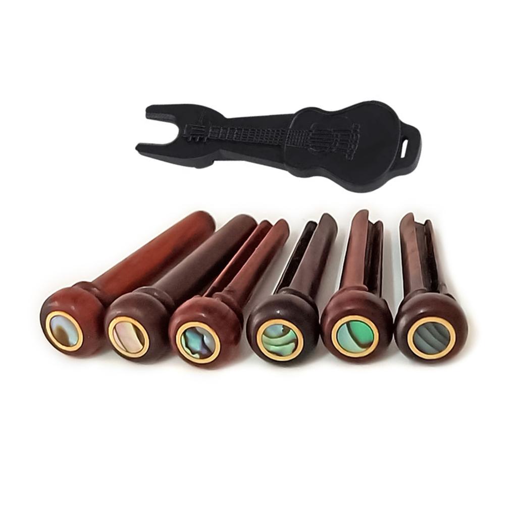 Cocobolo Wood Guitar Bridge Pins Guitar Fixed String Nails Guitar Replacement Part Guitar Strings Nails Wood Texture