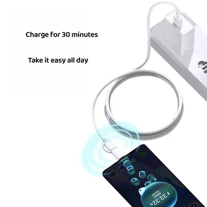 0.5/1.2/2M Quick Charge 2 in 1 USB Type C Cable Micro USB Cable For Samsung Xiaomi POCO Redmi Android Fast Charging Data Cord