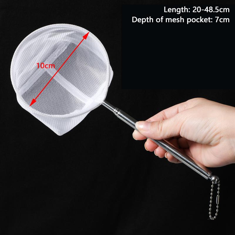 Aquarium Fish Fishing Net Stainless Steel Retractable Small Shrimp Fishing Nets Fish Accessories For Fish Tank Cleaner Tool