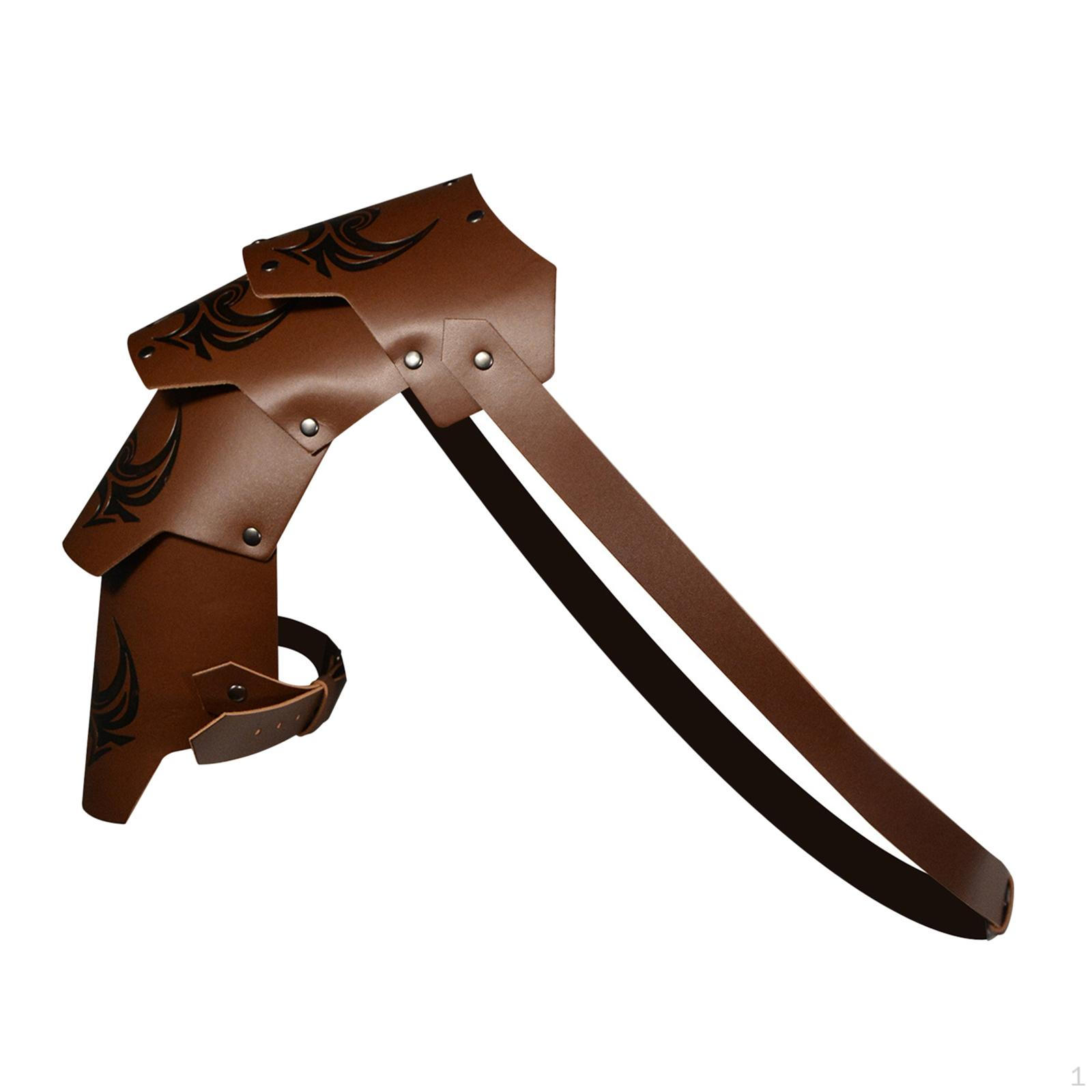 

Средневековые наплечники Регулируемый ремень Косплей Вечеринка Защита из ПУ кожи коричневый
