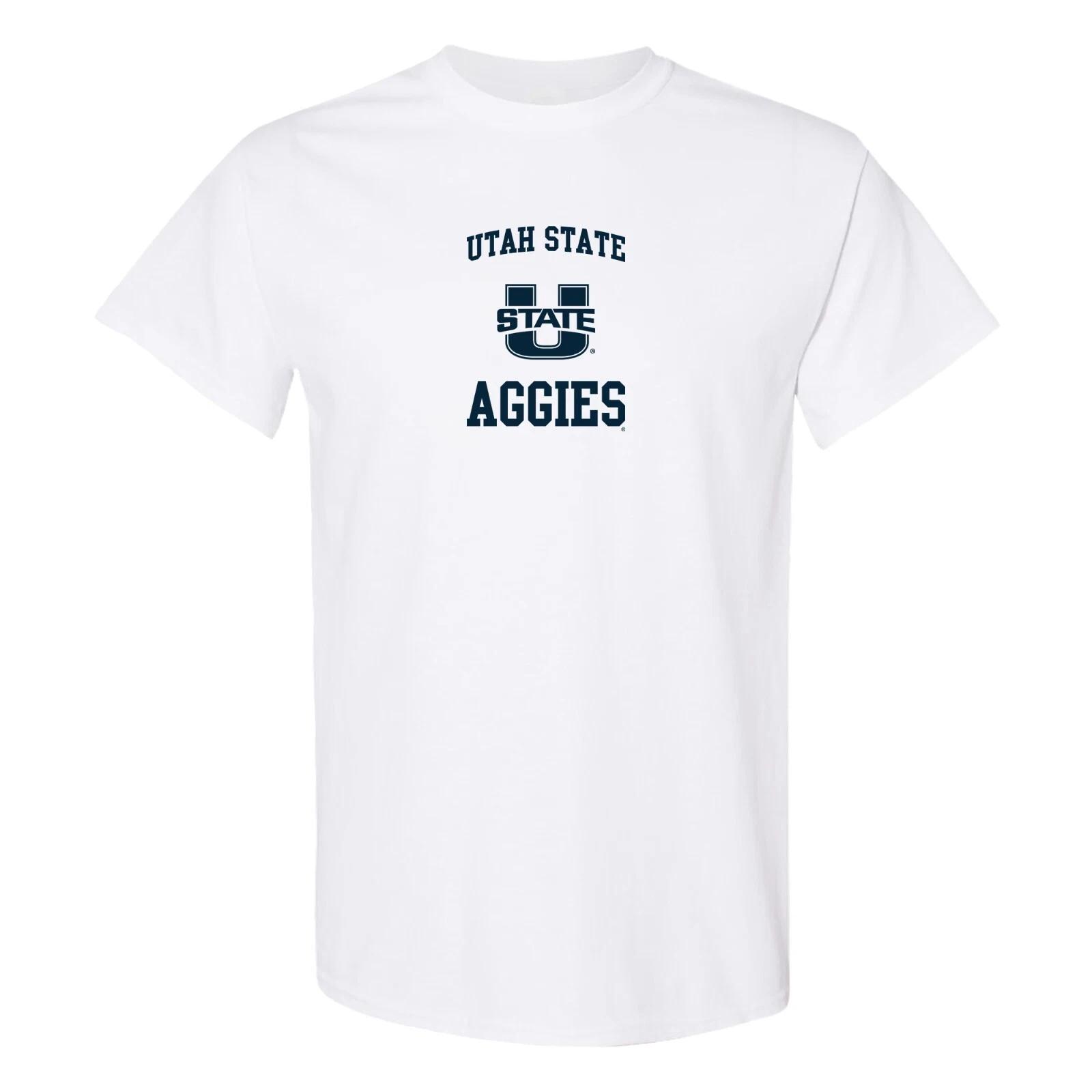 Utah State Aggies Arch Logo T-Shirt - White 2XL