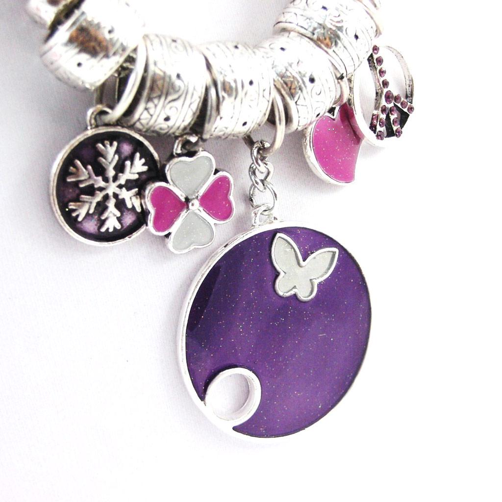 NOA [G6002] - Purple 'Princess Butterfly' Designer Necklace