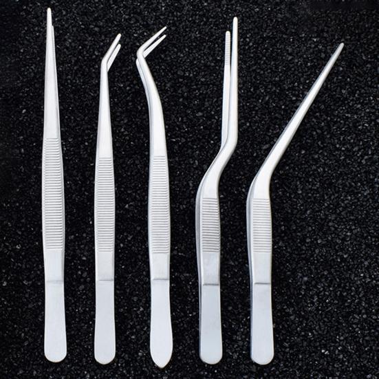 5 Pcs Kitchen Tweezer Tongs Stainless Steel Food Tongs Professional Chef Tweezers Set for Precise Gripping