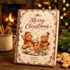 Tarjeta Sorpresa Interactiva Navideña DIY Libro de Regalo Navideño con Espiral, Folleto 5x7, Organizador 10 Páginas Tarjetas Felices, Regalos para Familia, Amigos,