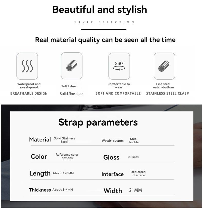 For Tissot T127 Series Elegant Men 1853 Metal Belt T127407 T127410A Solid Curved Stainless Steel Watch Strap 21mm Watch Chain