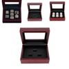 Elegant Pure Color Wooden Jewelry Box High-quality Multi-hole Sports Ring Case