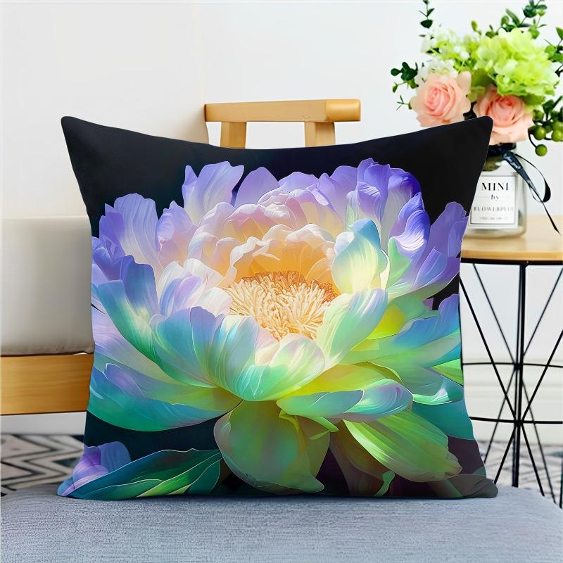 Beautiful Flower Pillowcase საერთო საცხოვრებლის დეკორაცია ოფისი მისაღები ოთახი სახლის ბალიშის ქეისი