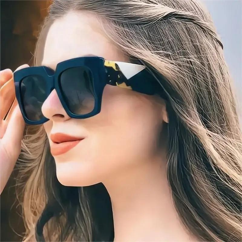 New Stylish Oversized Shades Luxury Brand Designer Big Square Frames  Women Trendy Sunglasses