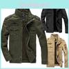 Herren Herbst Winter Dicke Militärjacke Mit Warmem Gefüttertem Innenleben Und Stehkragen