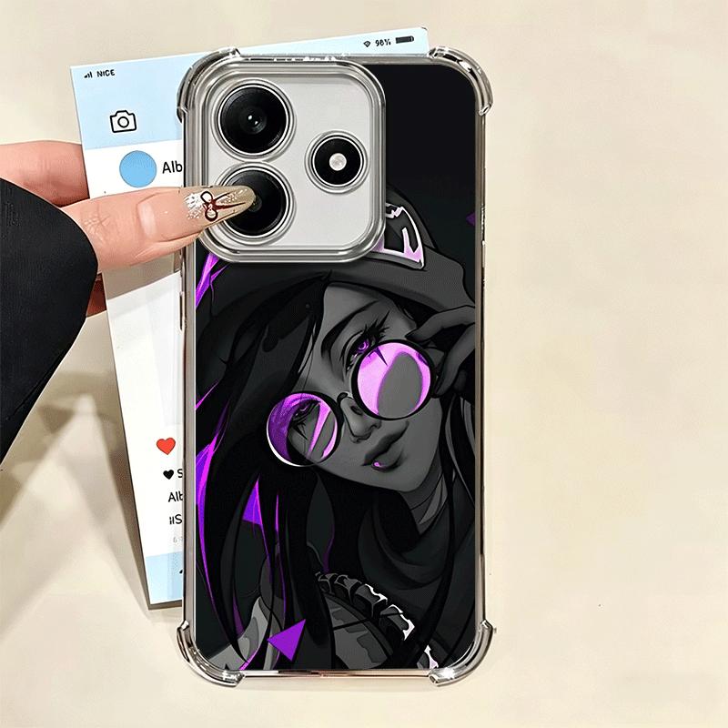 V-Valorant Game Black Cool Soft Phone Case For Xiaomi Redmi Note 14 15 Pro Plus 13 12 11S 11T 5G 10 9S 9 Plating Anti-Fall Funda