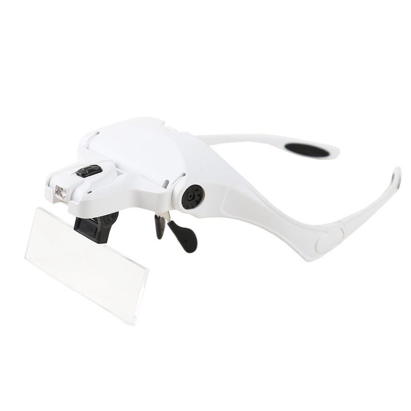 

LED Lighted Head-Mounted Magnifier with 5 High-Definition Acrylic Lenses