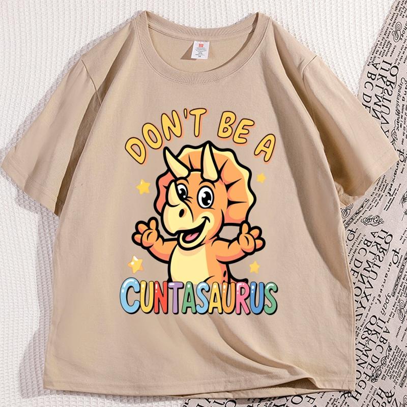Cuntasaurus Dinosaur TShirt for Men Women Funny Cotton Short Sleeve High Quality Tee Shirt Printed Casual Man Clothing