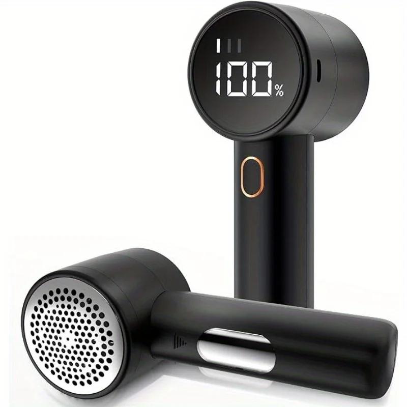Electric Lint Remover, Fabric Shaver, USB Rechargeable Sweater Shaver, Power Lint Shaver, LED Display ,Fuzz Remover чёрный