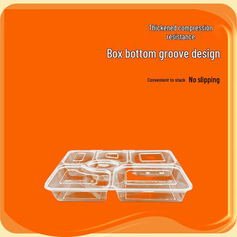 WL Disposable 6-Compartment Microwaveable Food Container