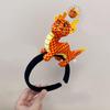 Lovely Zodiac Dragon Hair Hoop Dragon Year Headpiece Handmade Fluffy Cartoon Headband